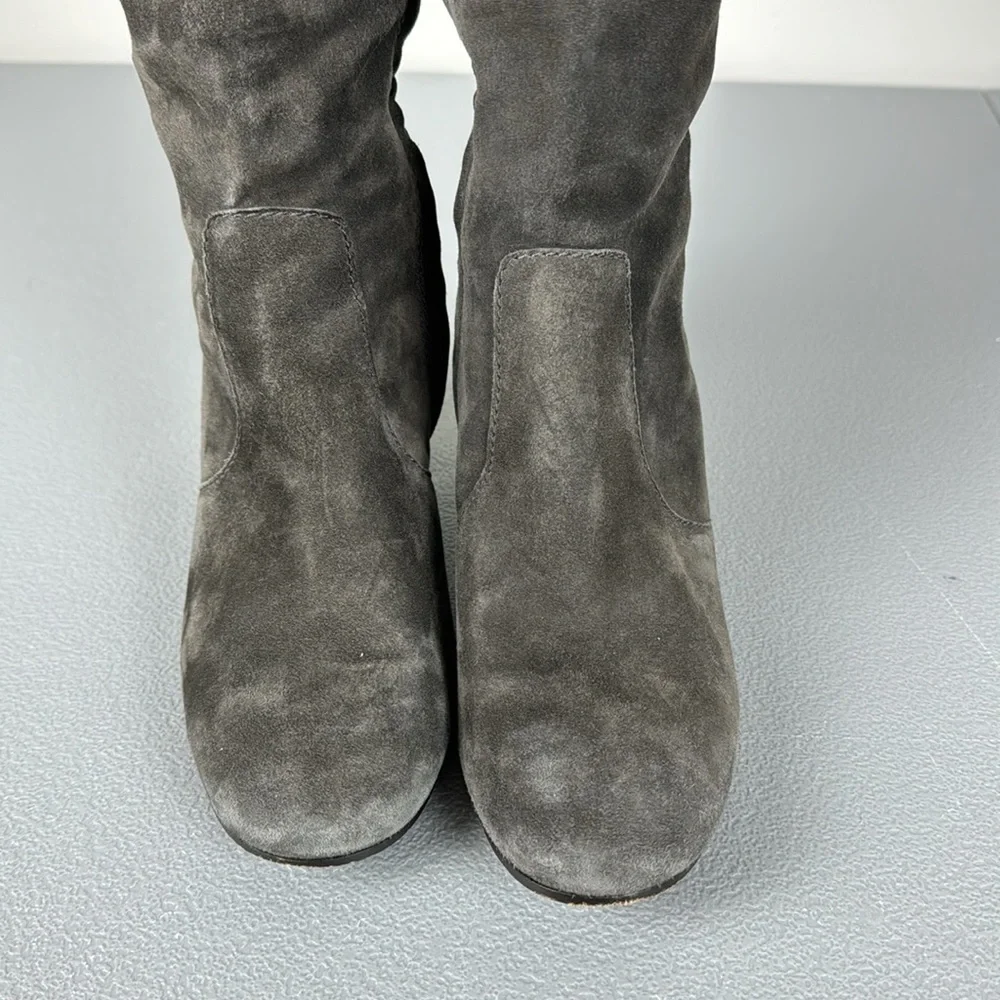 Frye Claude Over The Knee Boot in Smoke. Suede Finish. Size 7.